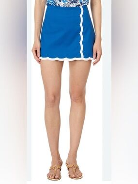 Lilly Pulitzer Michelina Cotton Blue Mini Skort 16